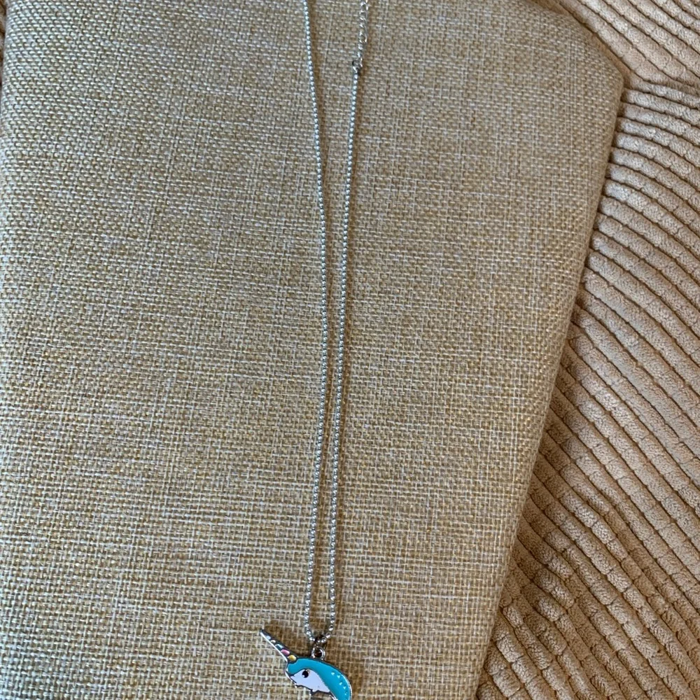 Enamel Narwhal Necklace